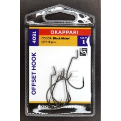 Гачки для риби, GC Offset Okkapari 4091, 5шт/уп, колір BN, №1